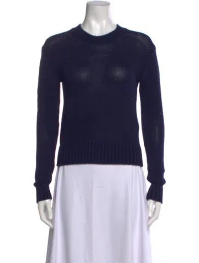 Pre-owned Polo Ralph Lauren Crew Neck Sweater In Blue