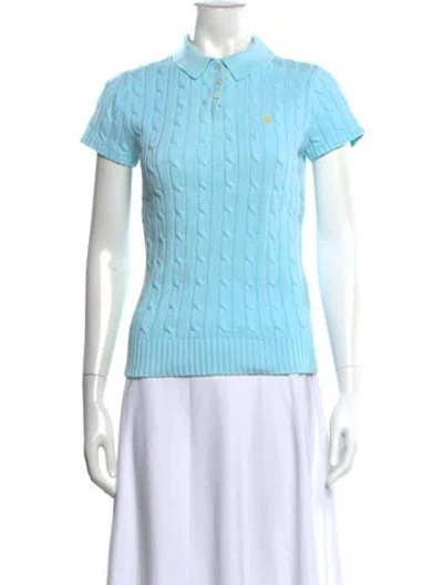 Pre-owned Polo Ralph Lauren Crew Neck Sweater In Blue