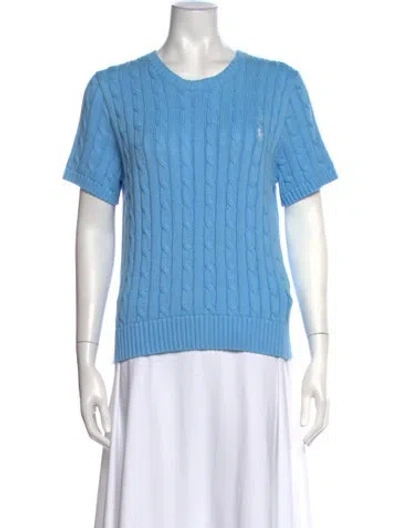 Pre-owned Polo Ralph Lauren Crew Neck Sweater In Blue