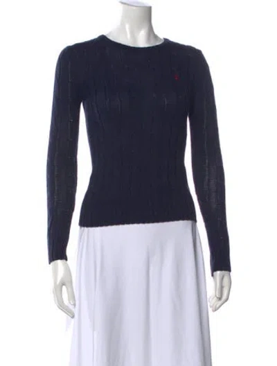 Pre-owned Polo Ralph Lauren Crew Neck Sweater In Blue