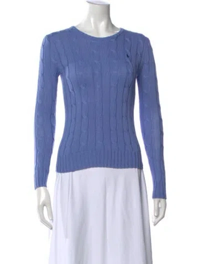 Pre-owned Polo Ralph Lauren Crew Neck Sweater In Blue
