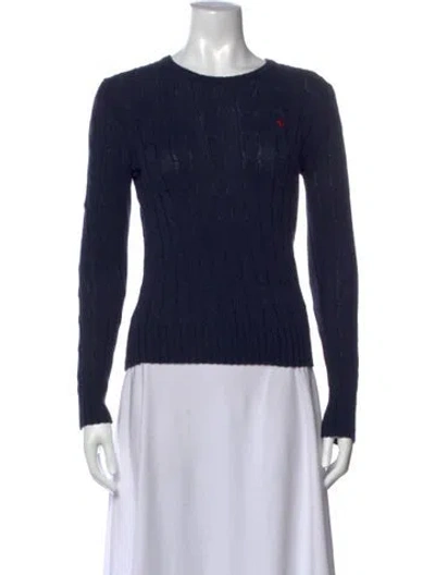 Pre-owned Polo Ralph Lauren Crew Neck Sweater In Blue