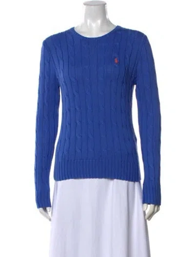 Pre-owned Polo Ralph Lauren Crew Neck Sweater In Blue