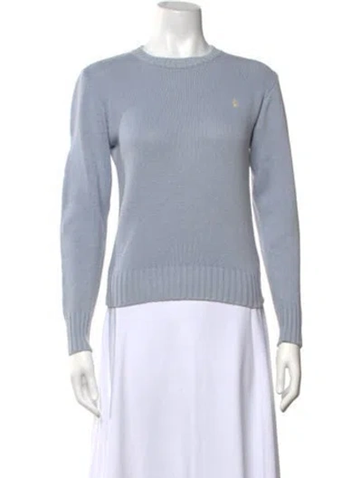 Pre-owned Polo Ralph Lauren Crew Neck Sweater In Blue