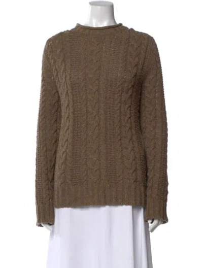 Pre-owned Polo Ralph Lauren Crew Neck Sweater In Brown