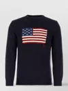 POLO RALPH LAUREN CREW NECK SWEATER FLAG MOTIF