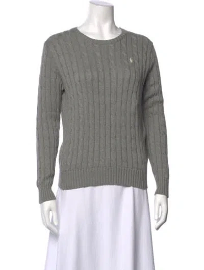 Pre-owned Polo Ralph Lauren Crew Neck Sweater In Gray