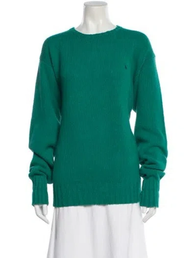 Pre-owned Polo Ralph Lauren Crew Neck Sweater In Green
