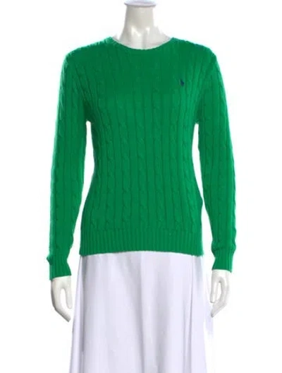 Pre-owned Polo Ralph Lauren Crew Neck Sweater In Green