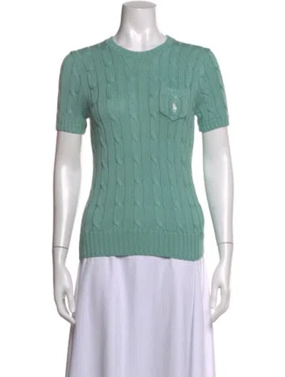 Pre-owned Polo Ralph Lauren Crew Neck Sweater In Green