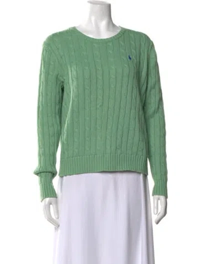 Pre-owned Polo Ralph Lauren Crew Neck Sweater In Green