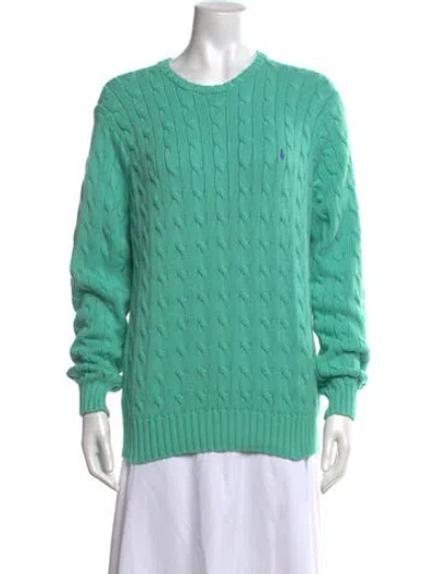 Pre-owned Polo Ralph Lauren Crew Neck Sweater In Green