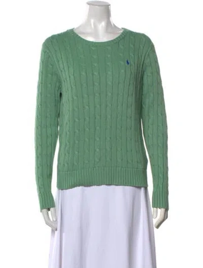 Pre-owned Polo Ralph Lauren Crew Neck Sweater In Green