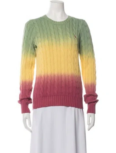 Pre-owned Polo Ralph Lauren Crew Neck Sweater In Green