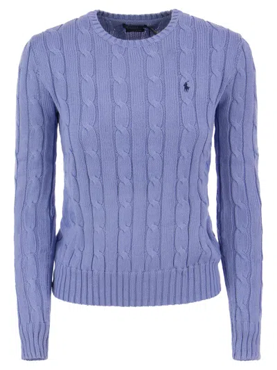 POLO RALPH LAUREN CREW NECK SWEATER IN BRAIDED KNIT