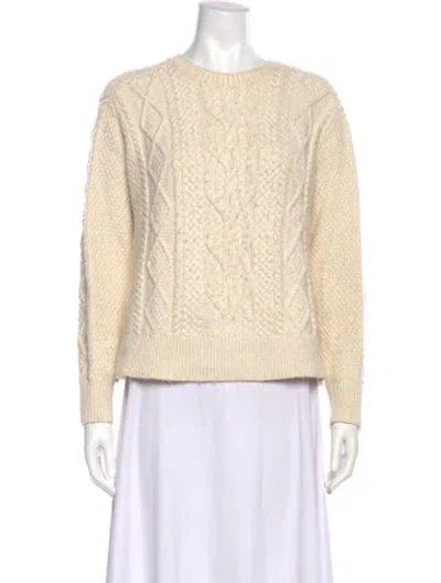 Pre-owned Polo Ralph Lauren Crew Neck Sweater In Neutral