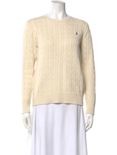 Pre-owned Polo Ralph Lauren Crew Neck Sweater In Neutral
