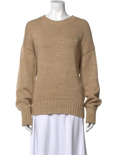 Pre-owned Polo Ralph Lauren Crew Neck Sweater In Neutral