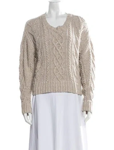 Pre-owned Polo Ralph Lauren Crew Neck Sweater In Neutrals