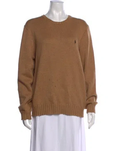 Pre-owned Polo Ralph Lauren Crew Neck Sweater In Neutrals