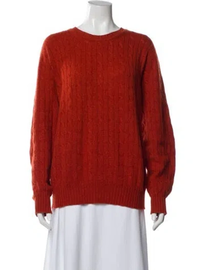 Pre-owned Polo Ralph Lauren Crew Neck Sweater In Orange