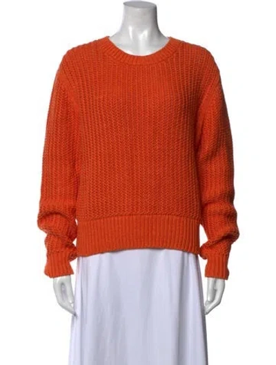Pre-owned Polo Ralph Lauren Crew Neck Sweater In Orange