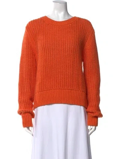 Pre-owned Polo Ralph Lauren Crew Neck Sweater In Orange