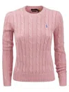 Polo Ralph Lauren Slim-fit Cable Knit In Pink