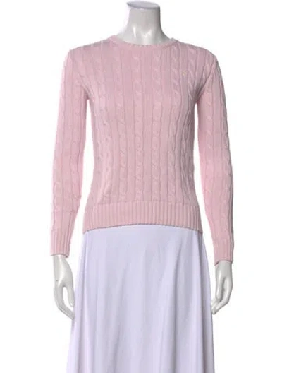 Pre-owned Polo Ralph Lauren Crew Neck Sweater In Pink