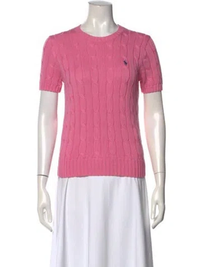 Pre-owned Polo Ralph Lauren Crew Neck Sweater In Pink
