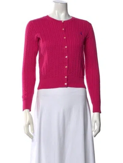 Pre-owned Polo Ralph Lauren Crew Neck Sweater In Pink