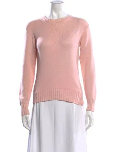 Pre-owned Polo Ralph Lauren Crew Neck Sweater In Pink