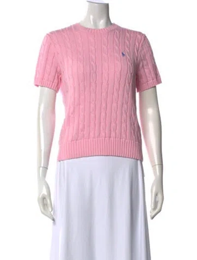 Pre-owned Polo Ralph Lauren Crew Neck Sweater In Pink