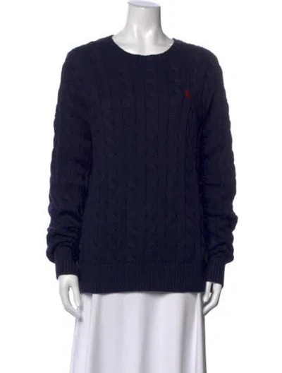 Pre-owned Polo Ralph Lauren Crew Neck Sweater W/ Tags In Blue