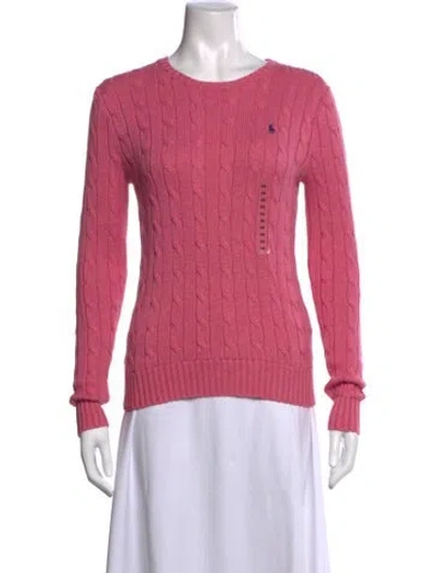 Pre-owned Polo Ralph Lauren Crew Neck Sweater W/ Tags In Pink