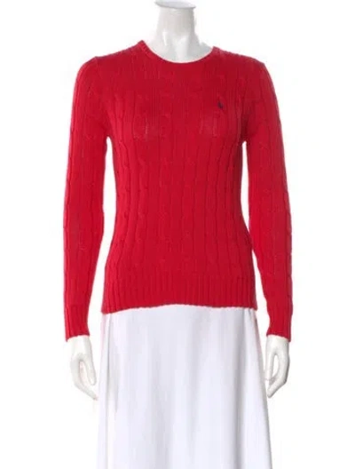 Pre-owned Polo Ralph Lauren Crew Neck Sweater W/ Tags In Red