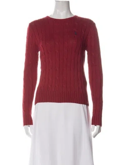 Pre-owned Polo Ralph Lauren Crew Neck Sweater W/ Tags In Red