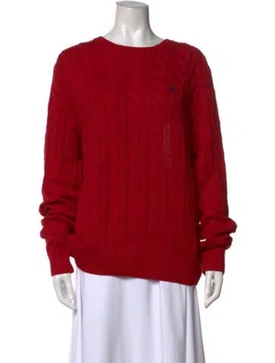 Pre-owned Polo Ralph Lauren Crew Neck Sweater W/ Tags In Red