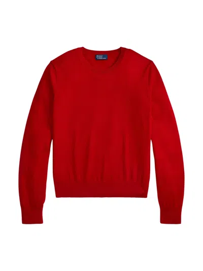 Polo Ralph Lauren Crew Neck Sweater With Logo In Red