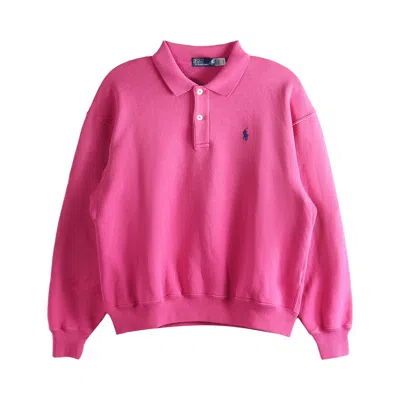 Pre-owned Polo Ralph Lauren Crew Neck Sweatshirt 'accent Pink' | Women's Size S