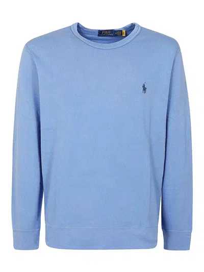 Polo Ralph Lauren Crew Neck Sweatshirt In Blue