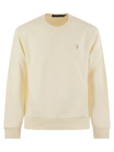 Polo Ralph Lauren Crew Neck Sweatshirt In Cream
