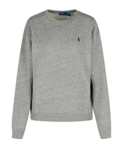 Polo Ralph Lauren Crew Neck Sweatshirt In Gray