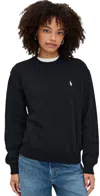 Polo Ralph Lauren Black Cotton Sweatshirt With Iconic Pony Logo