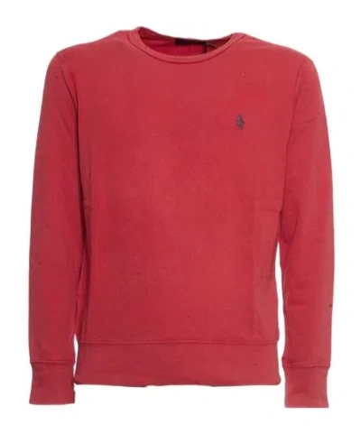 Polo Ralph Lauren Crew Neck Sweatshirt In Red