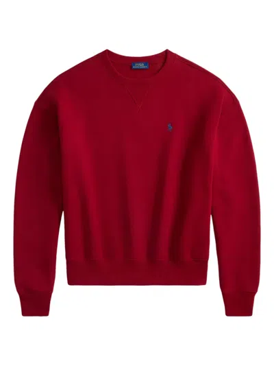 Polo Ralph Lauren Crew-neck Sweatshirt In Red