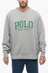 POLO RALPH LAUREN CREW NECK SWEATSHIRT WITH CORDUROY LOGO PATCHES