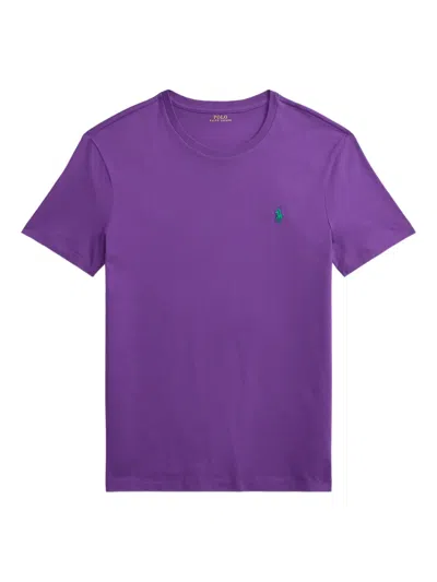 Polo Ralph Lauren Classic Fit Jersey Crewneck T-shirt In Purple