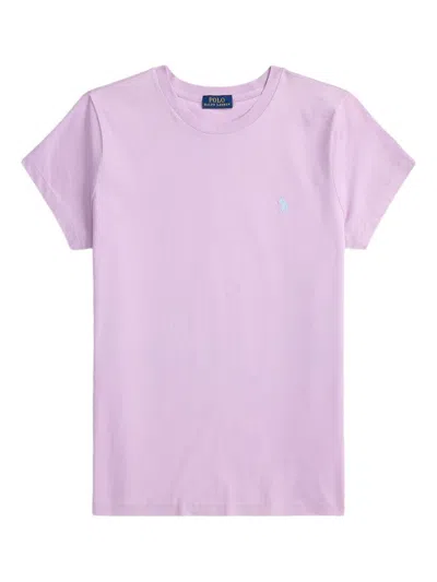 Polo Ralph Lauren Crew Neck T-shirt In Purple