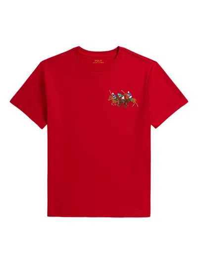 Polo Ralph Lauren Kids' Crew-neck T-shirt In Red